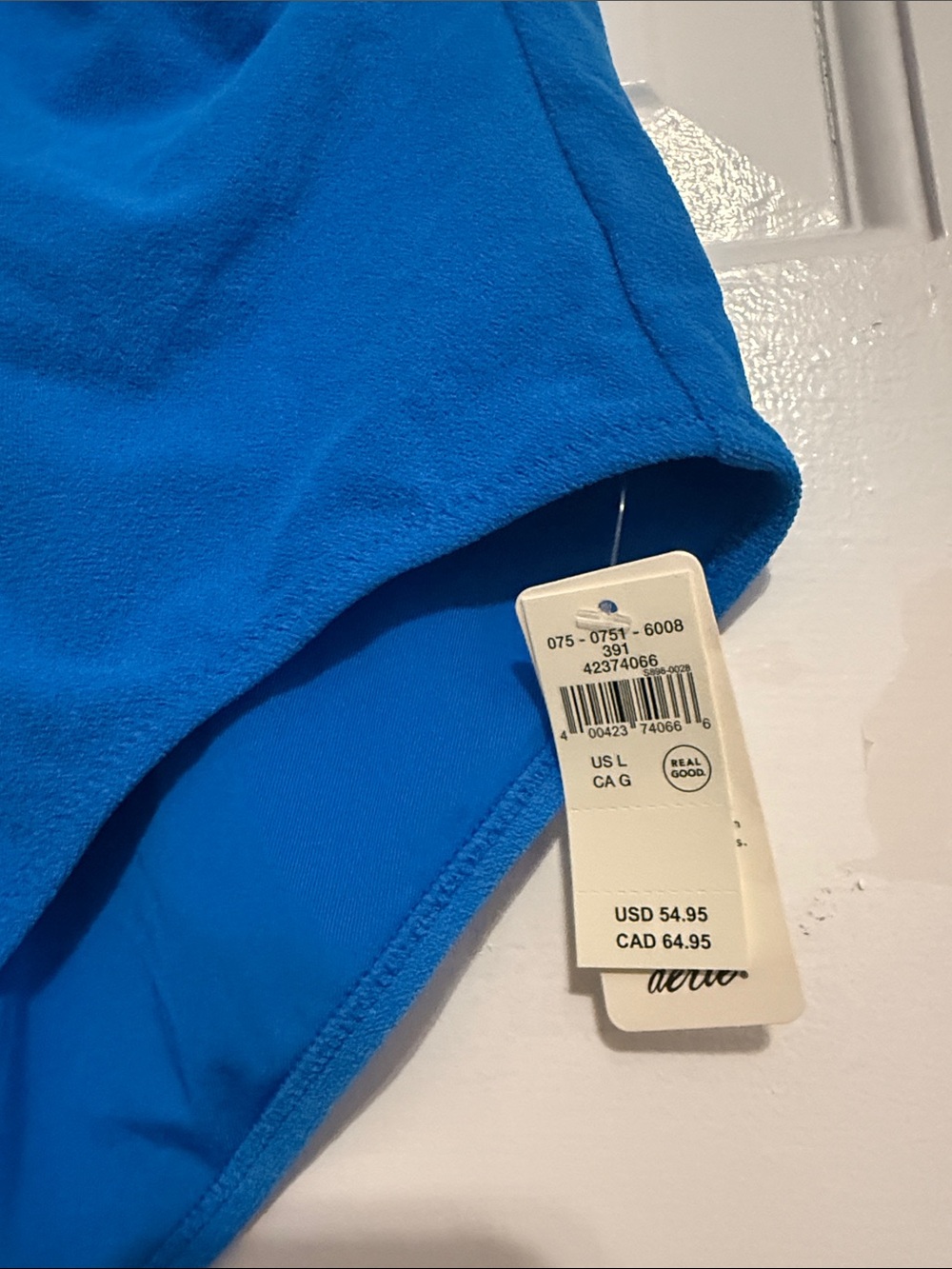 🛍️🌊Brand New with Tags Aerie Blue One-Piece Swimsuit- Size L - Picture 3 of 3
